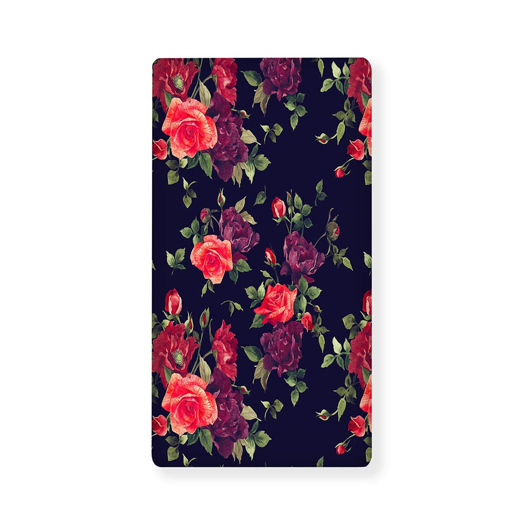 Red Violet Roses Floral Pattern Print Baby Crib Sheet