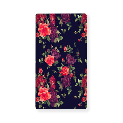 Red Violet Roses Floral Pattern Print Baby Crib Sheet