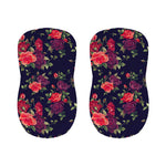 Red Violet Roses Floral Pattern Print Bar Stool Covers