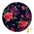 Red Violet Roses Floral Pattern Print Basketball
