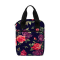 Red Violet Roses Floral Pattern Print Bible Tote Bag