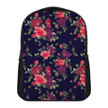 Red Violet Roses Floral Pattern Print Casual Backpack
