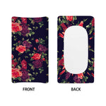 Red Violet Roses Floral Pattern Print Changing Pad Cover