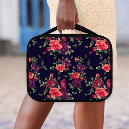 Red Violet Roses Floral Pattern Print Classic Bible Case