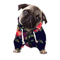 Red Violet Roses Floral Pattern Print Dog Zip Up Hoodie