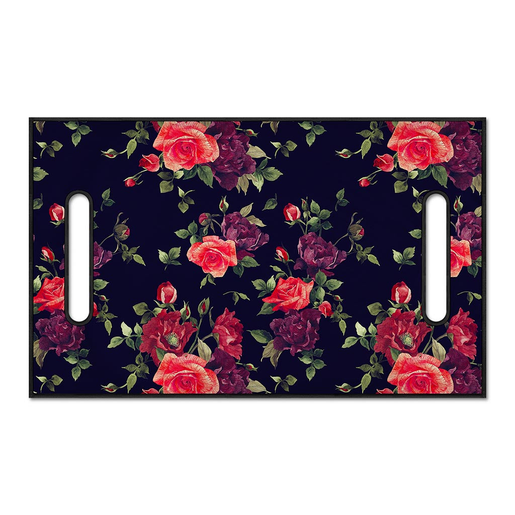 Red Violet Roses Floral Pattern Print Golf Cart Seat Cover
