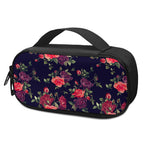 Red Violet Roses Floral Pattern Print Insulin Cooler Travel Case