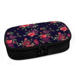 Red Violet Roses Floral Pattern Print Insulin Cooler Travel Case