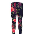 Red Violet Roses Floral Pattern Print Men's Leggings
