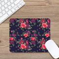 Red Violet Roses Floral Pattern Print Mouse Pad