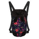 Red Violet Roses Floral Pattern Print Pet Carrier Backpack