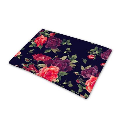 Red Violet Roses Floral Pattern Print Pet Cooling Mat Cover