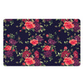 Red Violet Roses Floral Pattern Print Polyester Doormat