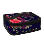 Red Violet Roses Floral Pattern Print Small Lunch Bag