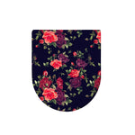 Red Violet Roses Floral Pattern Print Toilet Lid Cover
