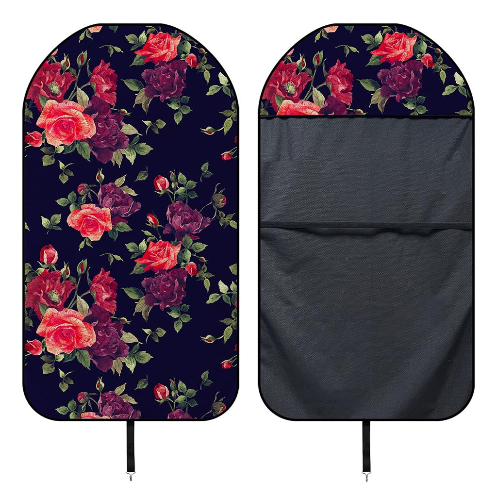 Red Violet Roses Floral Pattern Print Waterproof Car Seat Cover
