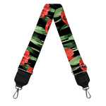 Red Watercolor Tulip Pattern Print Bag Strap