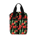 Red Watercolor Tulip Pattern Print Bible Tote Bag