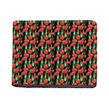 Red Watercolor Tulip Pattern Print Bifold Wallet