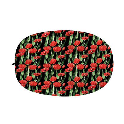 Red Watercolor Tulip Pattern Print Car Side Mirror Covers