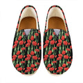 Red Watercolor Tulip Pattern Print Casual Shoes