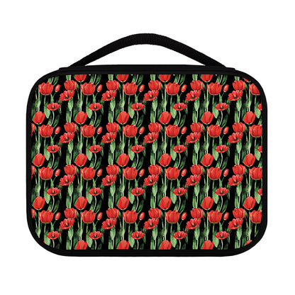 Red Watercolor Tulip Pattern Print Classic Bible Case