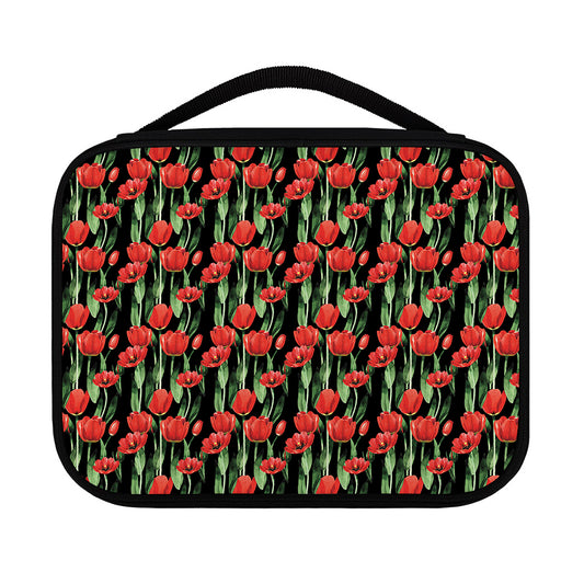 Red Watercolor Tulip Pattern Print Classic Bible Case