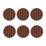 Red Watercolor Tulip Pattern Print Coaster Set