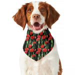 Red Watercolor Tulip Pattern Print Dog Bandana