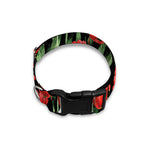 Red Watercolor Tulip Pattern Print Dog Collar
