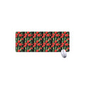 Red Watercolor Tulip Pattern Print Extended Mouse Pad