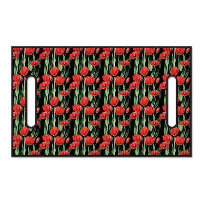 Red Watercolor Tulip Pattern Print Golf Cart Seat Cover