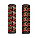 Red Watercolor Tulip Pattern Print Handle Covers
