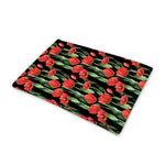Red Watercolor Tulip Pattern Print Pet Cooling Mat Cover
