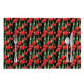 Red Watercolor Tulip Pattern Print Placemat