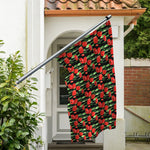 Red Watercolor Tulip Pattern Print Polyester Flag