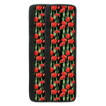 Red Watercolor Tulip Pattern Print Refrigerator Handle Covers