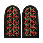 Red Watercolor Tulip Pattern Print Skillet Handle Cover