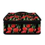 Red Watercolor Tulip Pattern Print Small Lunch Bag