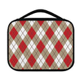 Red White And Beige Argyle Pattern Print Classic Bible Case