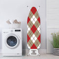 Red White And Beige Argyle Pattern Print Ironing Board Cover