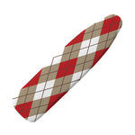 Red White And Beige Argyle Pattern Print Ironing Board Cover