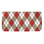 Red White And Beige Argyle Pattern Print Towel