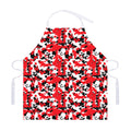 Red White And Black Digital Camo Print Adjustable Apron