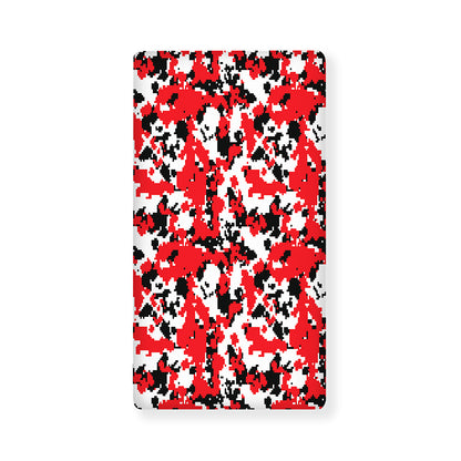 Red White And Black Digital Camo Print Baby Crib Sheet