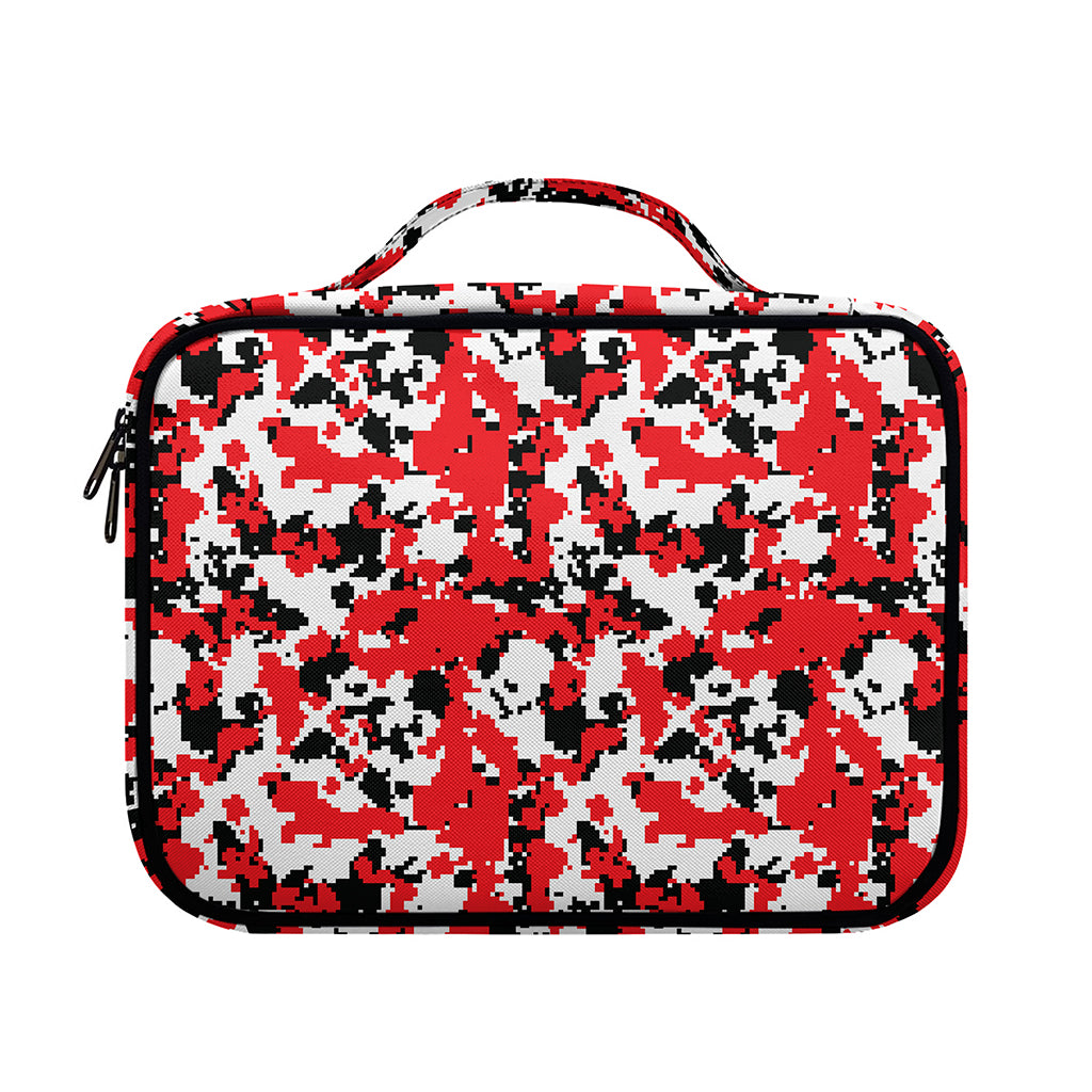 Red White And Black Digital Camo Print Briefcase Bible Bag