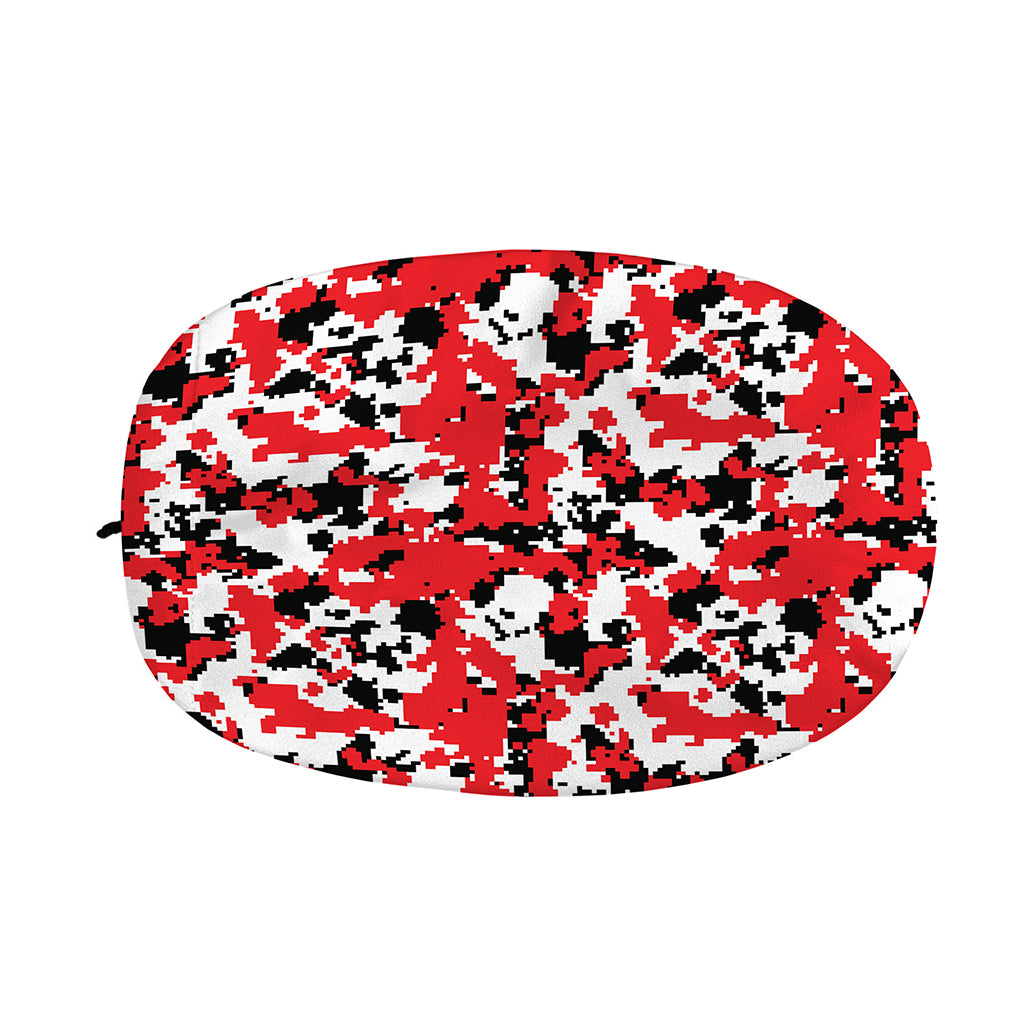 Red White And Black Digital Camo Print Car Side Mirror Covers