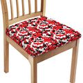 Red White And Black Digital Camo Print Chair Cushion Cover