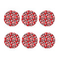 Red White And Black Digital Camo Print Coaster Set