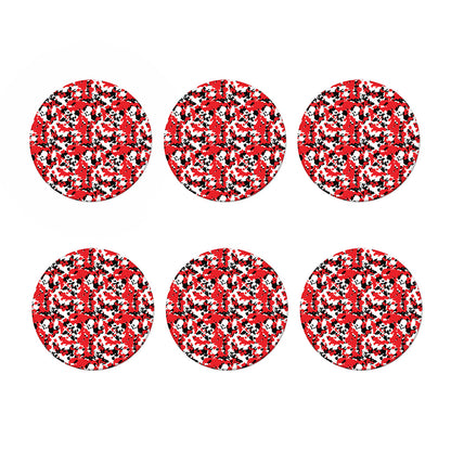 Red White And Black Digital Camo Print Coaster Set